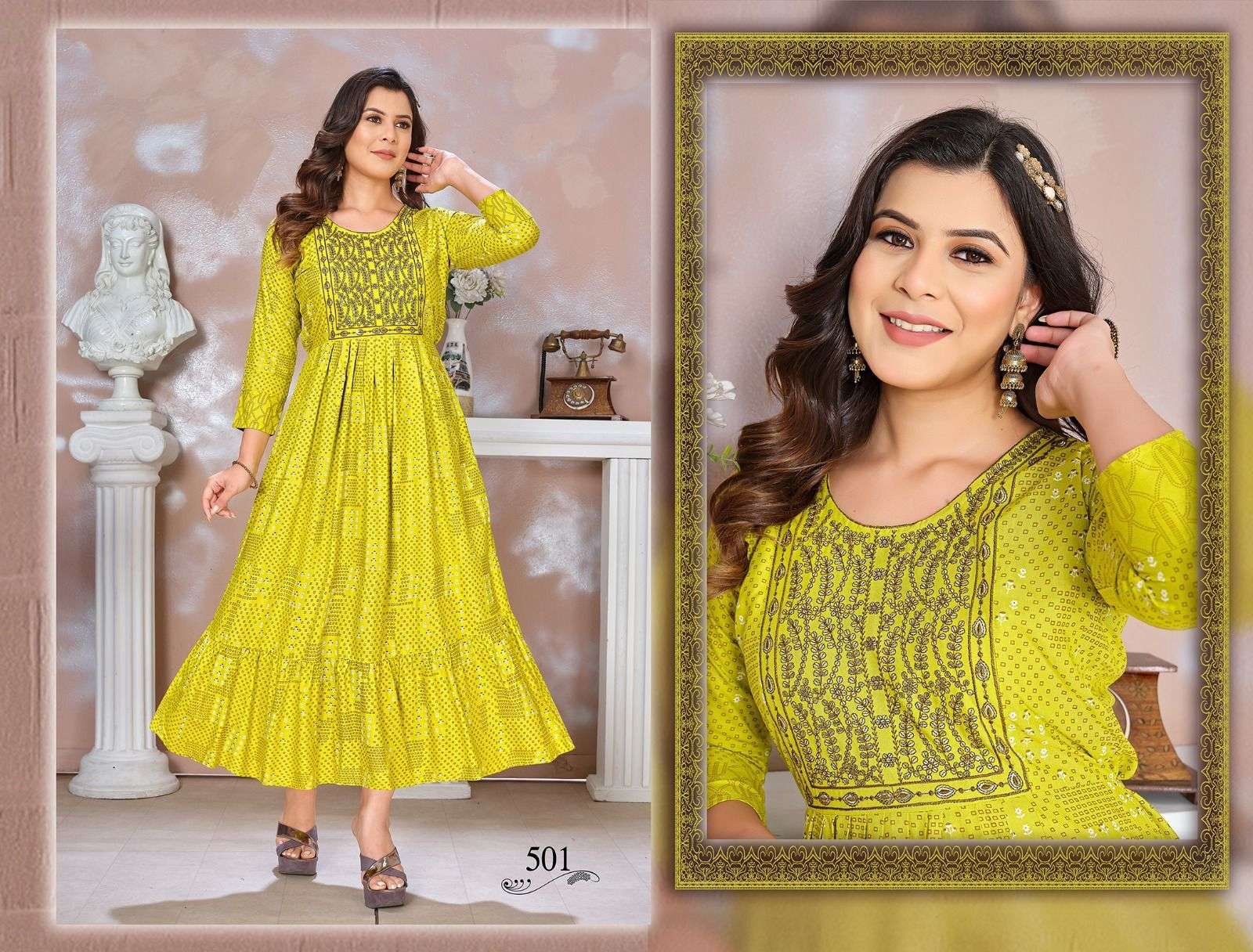 BEAUTY QUEEN BLESSED-3 Rayon Kurti Wholesale catalog