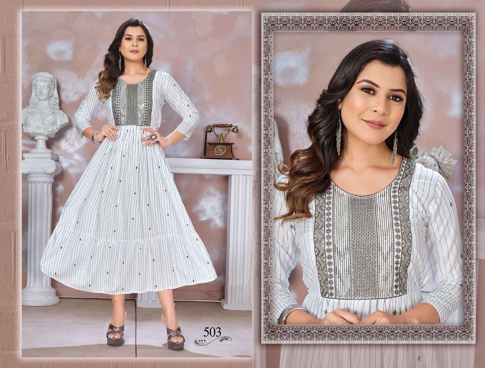 BEAUTY QUEEN BLESSED-3 Rayon Kurti Wholesale catalog