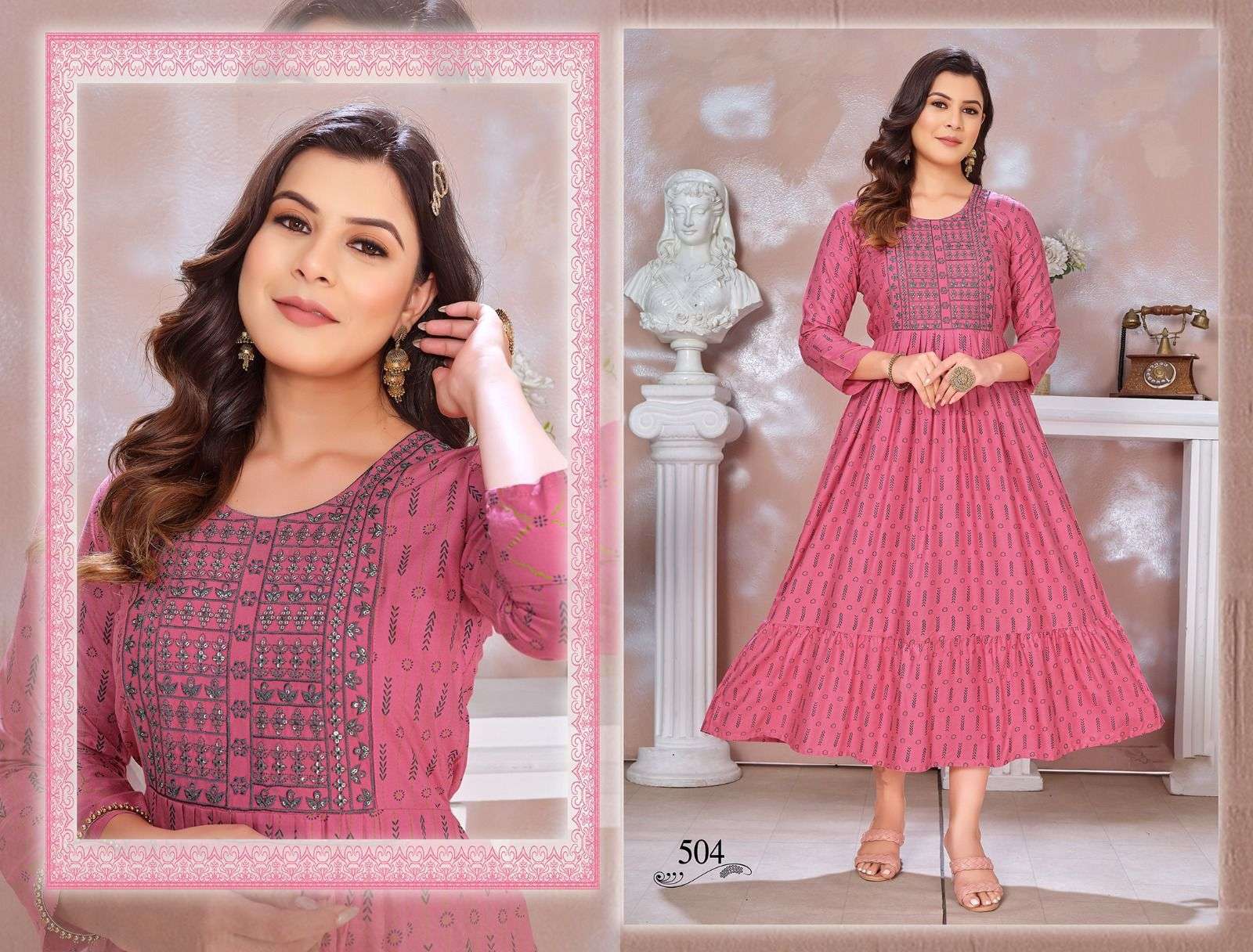 BEAUTY QUEEN BLESSED-3 Rayon Kurti Wholesale catalog