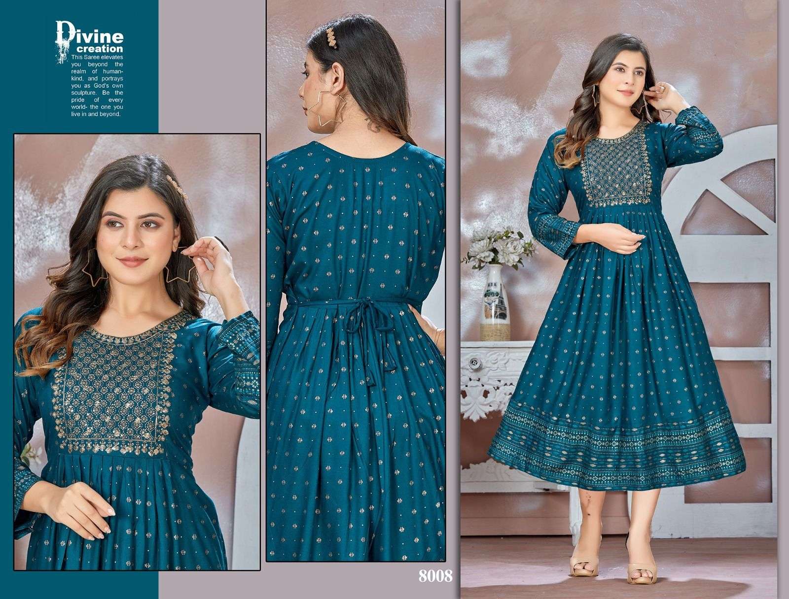 BEAUTY QUEEN I’M BINDASS-2 HEAVY RAYON 14 KG FOIL PRINT Kurti Wholesale catalog