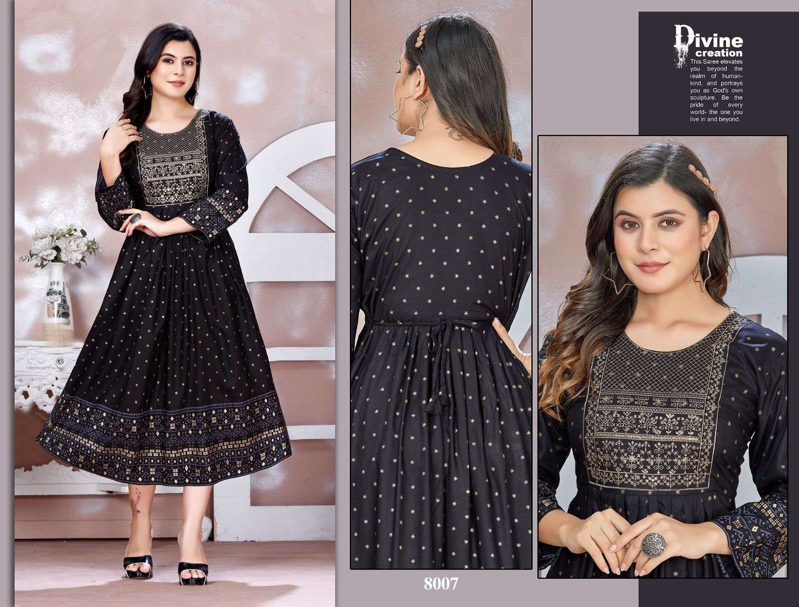BEAUTY QUEEN I’M BINDASS-2 HEAVY RAYON 14 KG FOIL PRINT Kurti Wholesale catalog