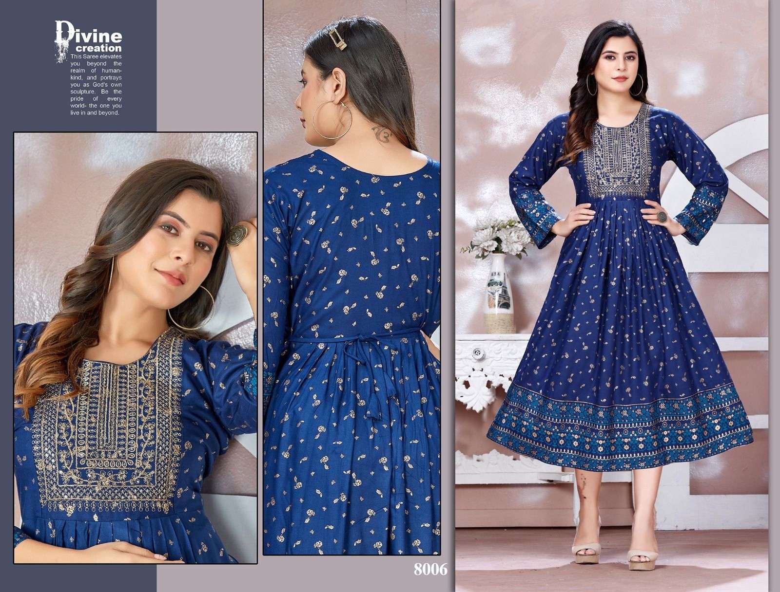 BEAUTY QUEEN I’M BINDASS-2 HEAVY RAYON 14 KG FOIL PRINT Kurti Wholesale catalog