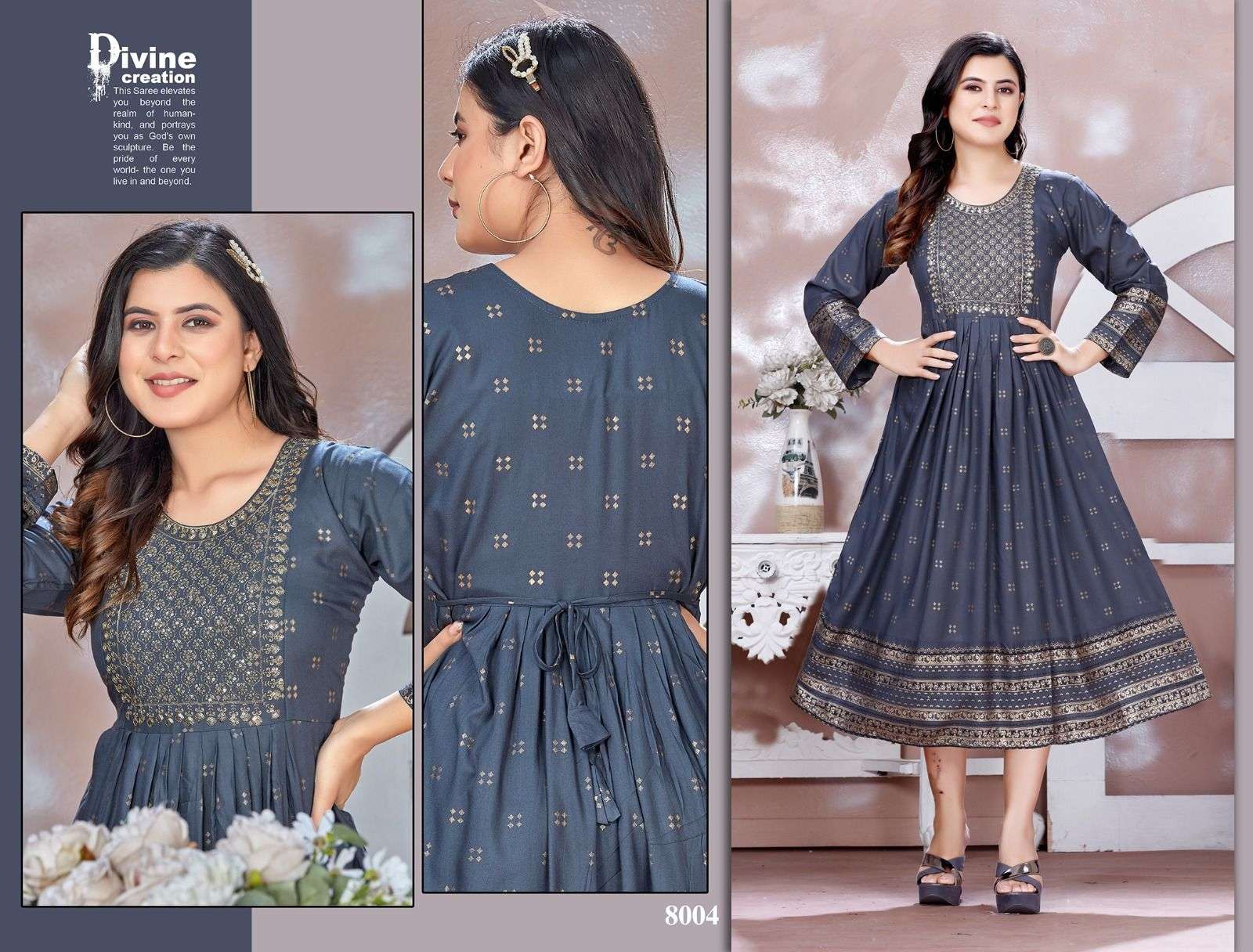 BEAUTY QUEEN I’M BINDASS-2 HEAVY RAYON 14 KG FOIL PRINT Kurti Wholesale catalog