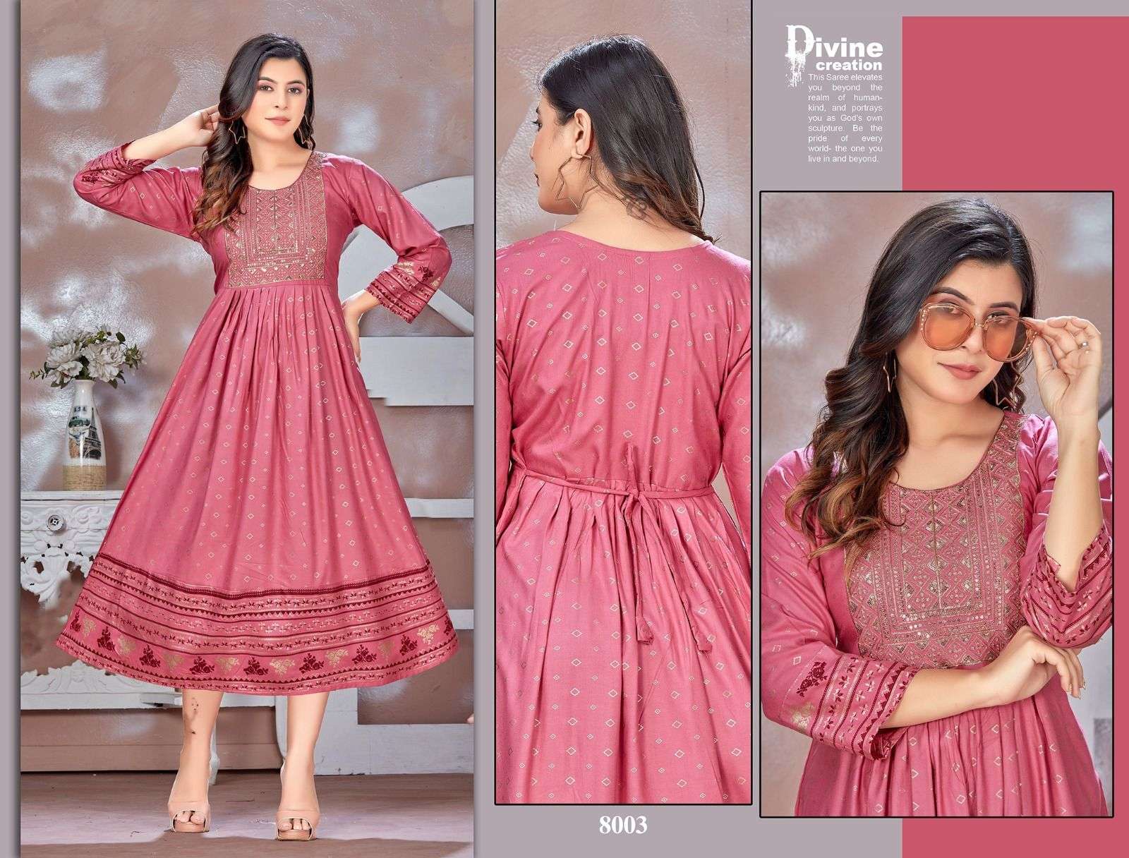 BEAUTY QUEEN I’M BINDASS-2 HEAVY RAYON 14 KG FOIL PRINT Kurti Wholesale catalog