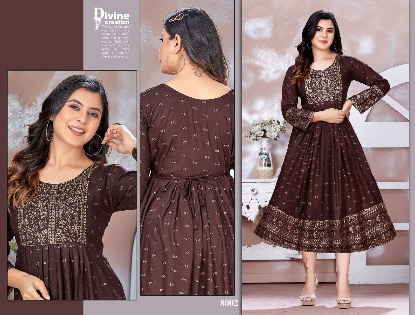BEAUTY QUEEN I’M BINDASS-2 HEAVY RAYON 14 KG FOIL PRINT Kurti Wholesale catalog