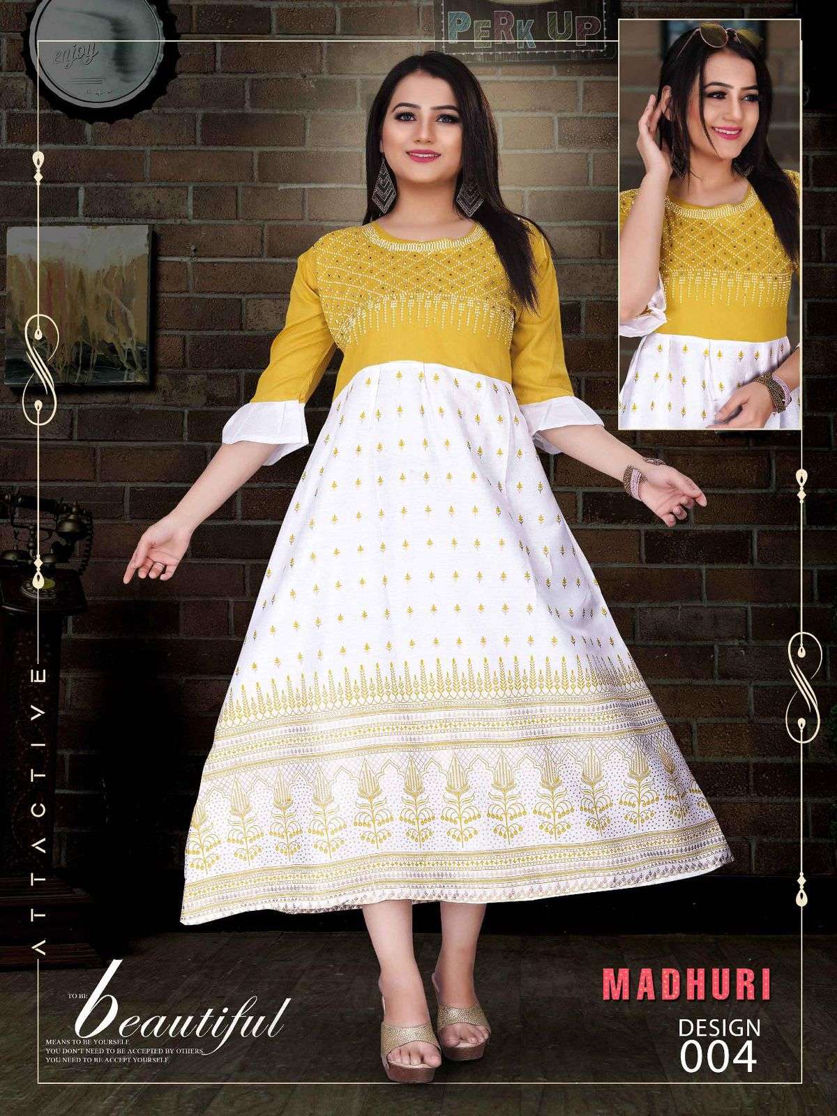 BEAUTY QUEEN MADHURI VOL.1 Reyon Fancy Kurti Wholesale catalog