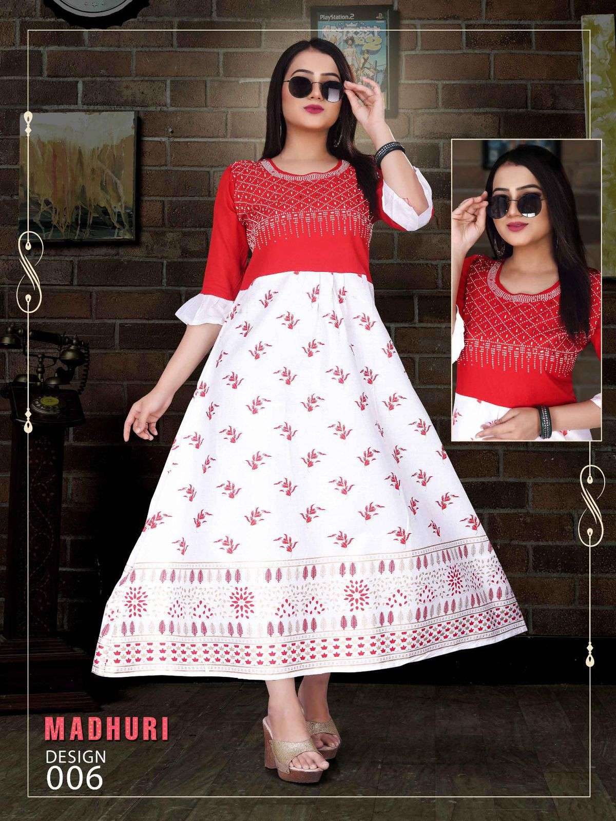 BEAUTY QUEEN MADHURI VOL.1 Reyon Fancy Kurti Wholesale catalog