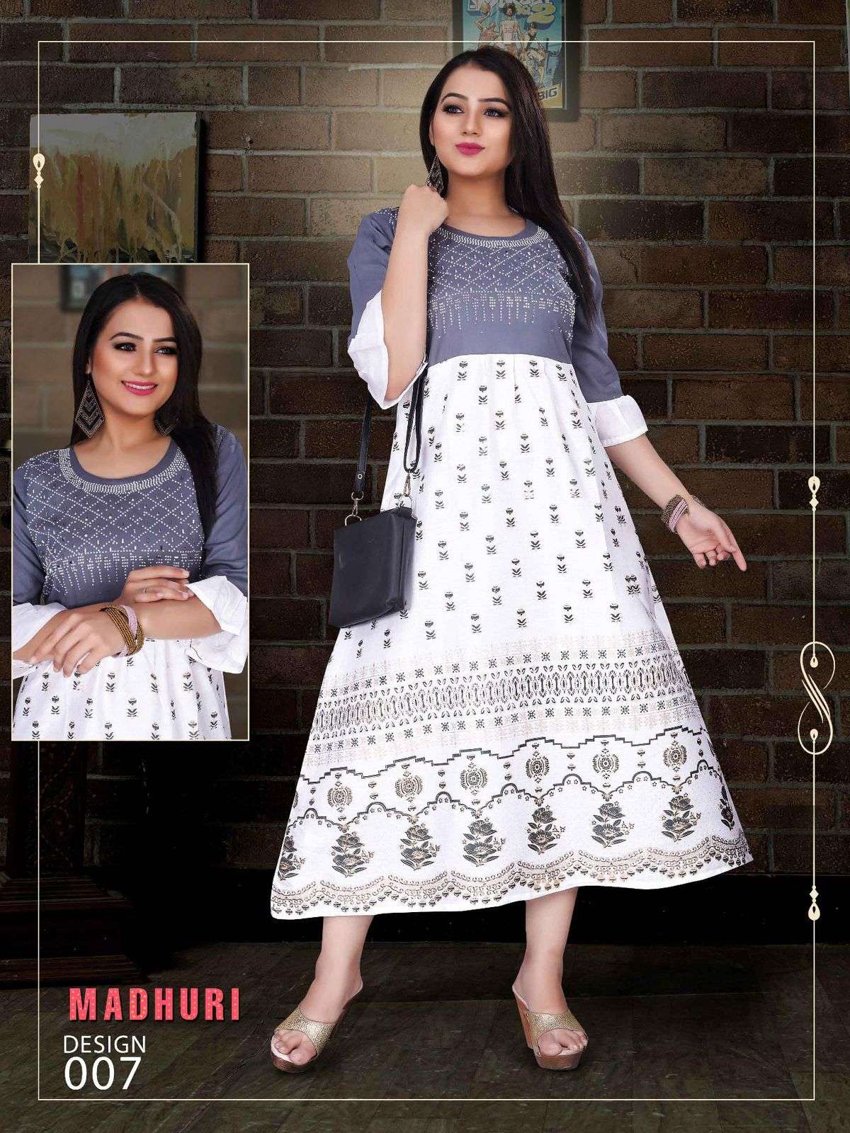 BEAUTY QUEEN MADHURI VOL.1 Reyon Fancy Kurti Wholesale catalog