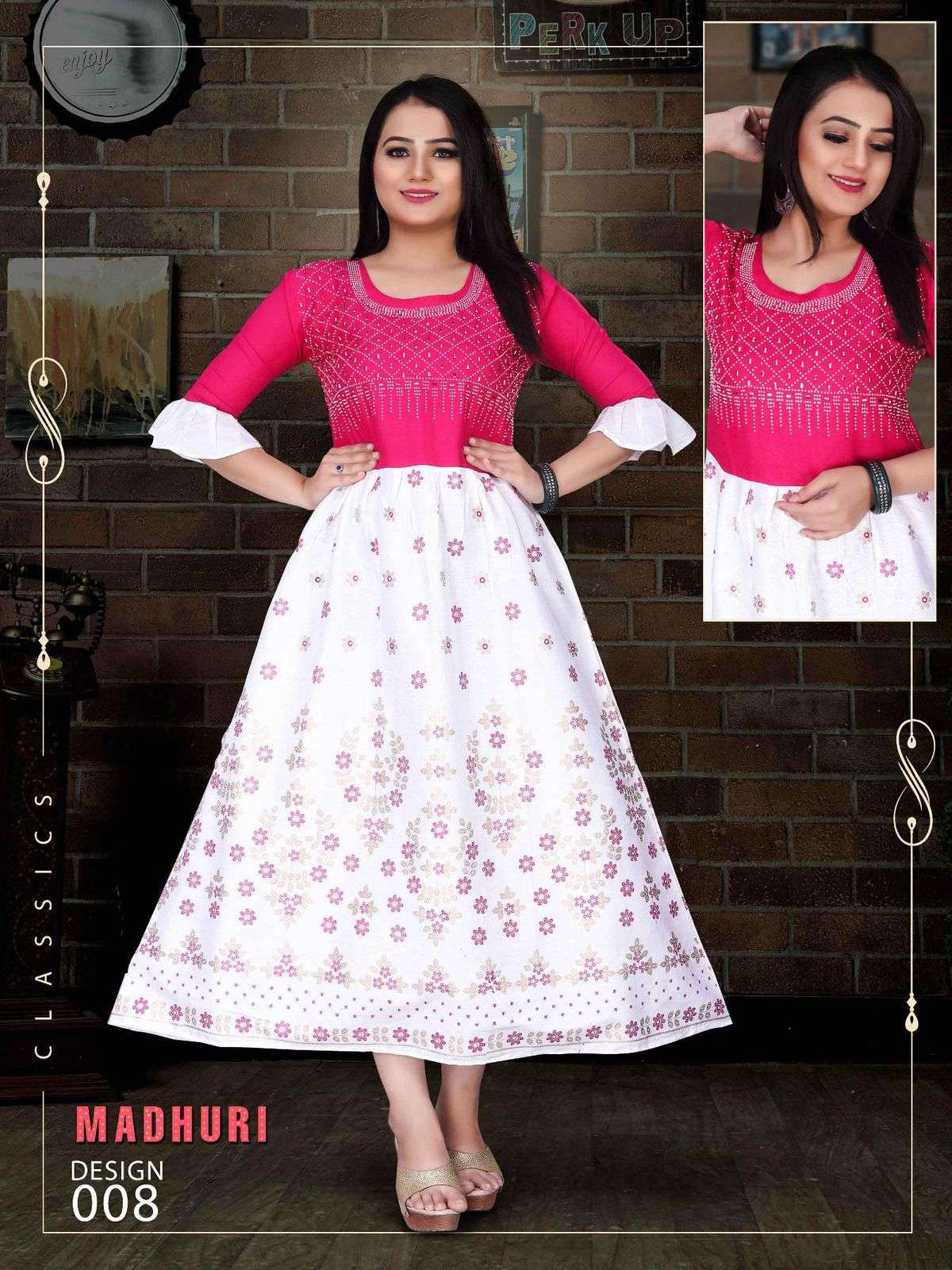 BEAUTY QUEEN MADHURI VOL.1 Reyon Fancy Kurti Wholesale catalog