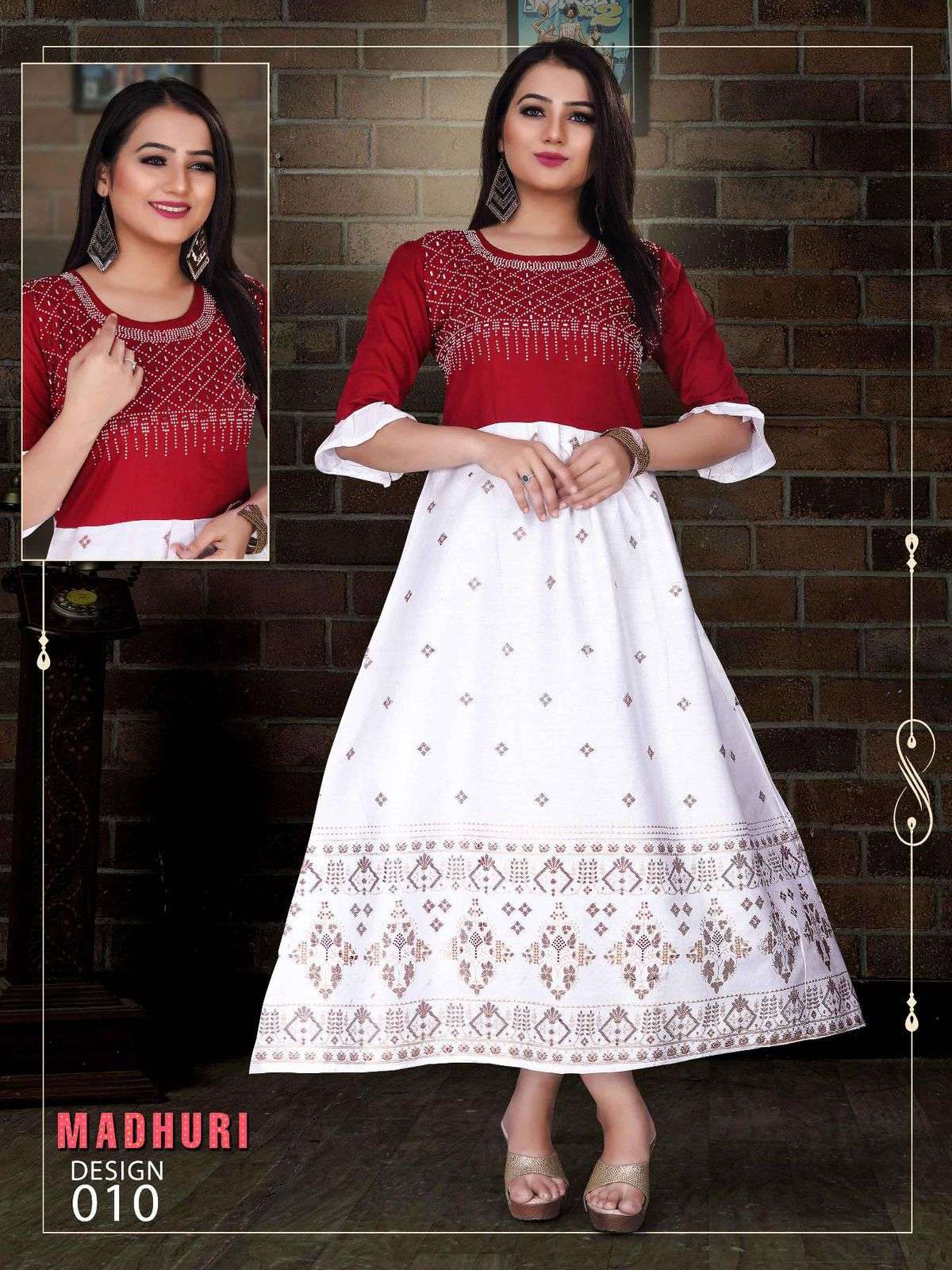 BEAUTY QUEEN MADHURI VOL.1 Reyon Fancy Kurti Wholesale catalog