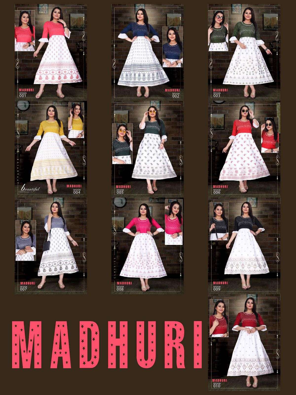 BEAUTY QUEEN MADHURI VOL.1 Reyon Fancy Kurti Wholesale catalog