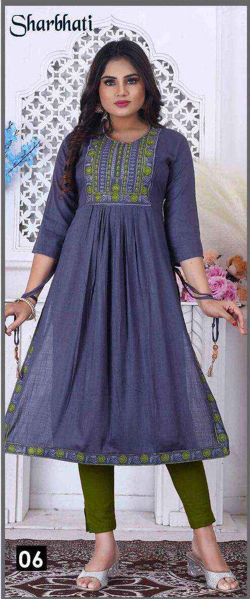 BEAUTY QUEEN SHARBHATI VOL.1 Naira Cut Kurti Wholesale catalog