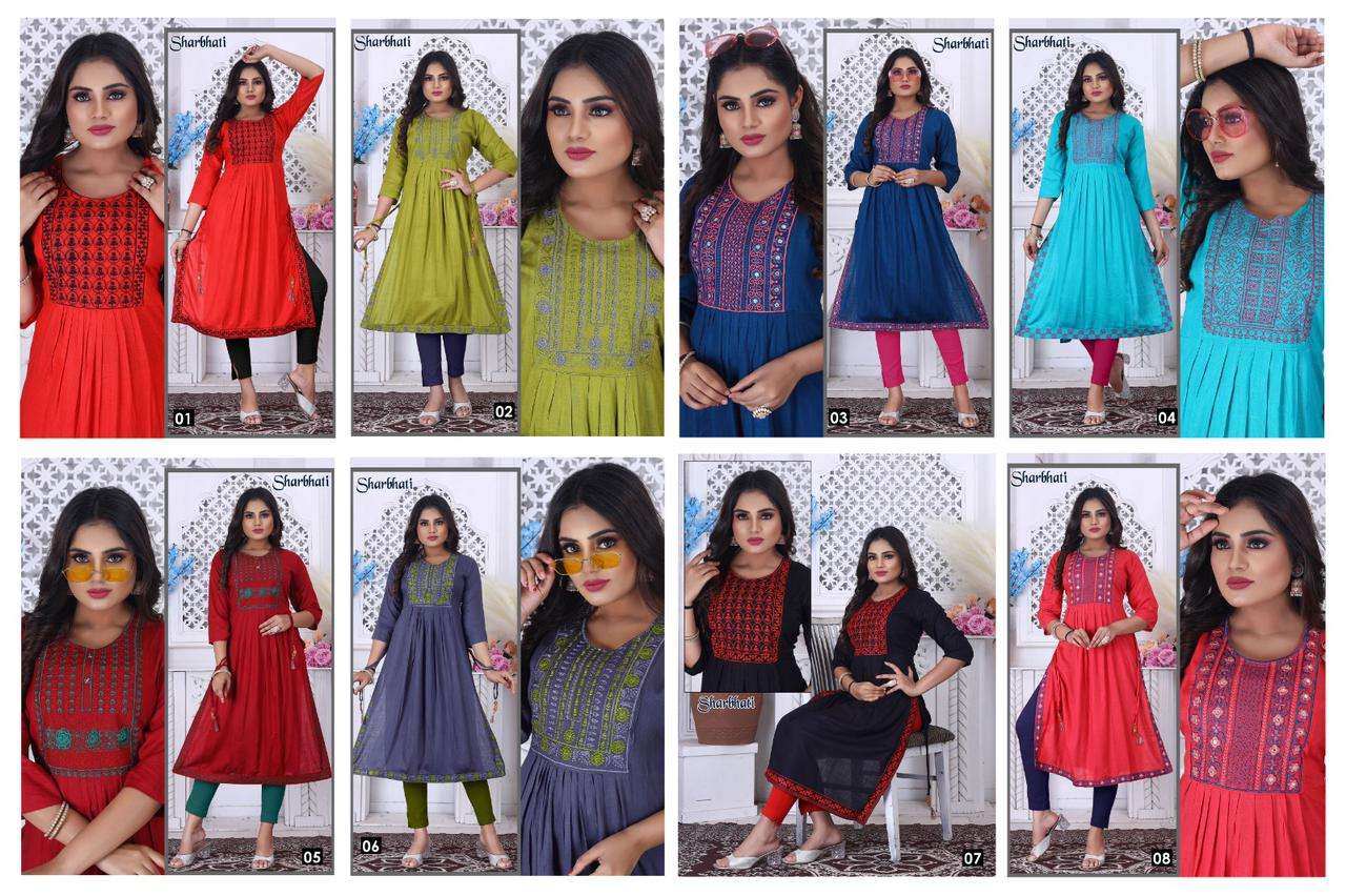 BEAUTY QUEEN SHARBHATI VOL.1 Naira Cut Kurti Wholesale catalog