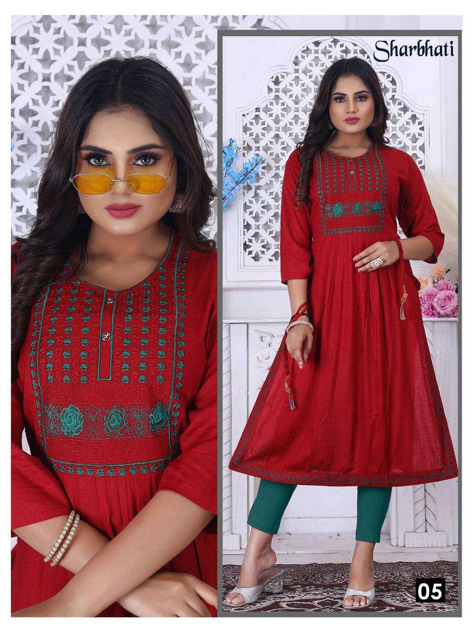 BEAUTY QUEEN SHARBHATI VOL.1 Naira Cut Kurti Wholesale catalog