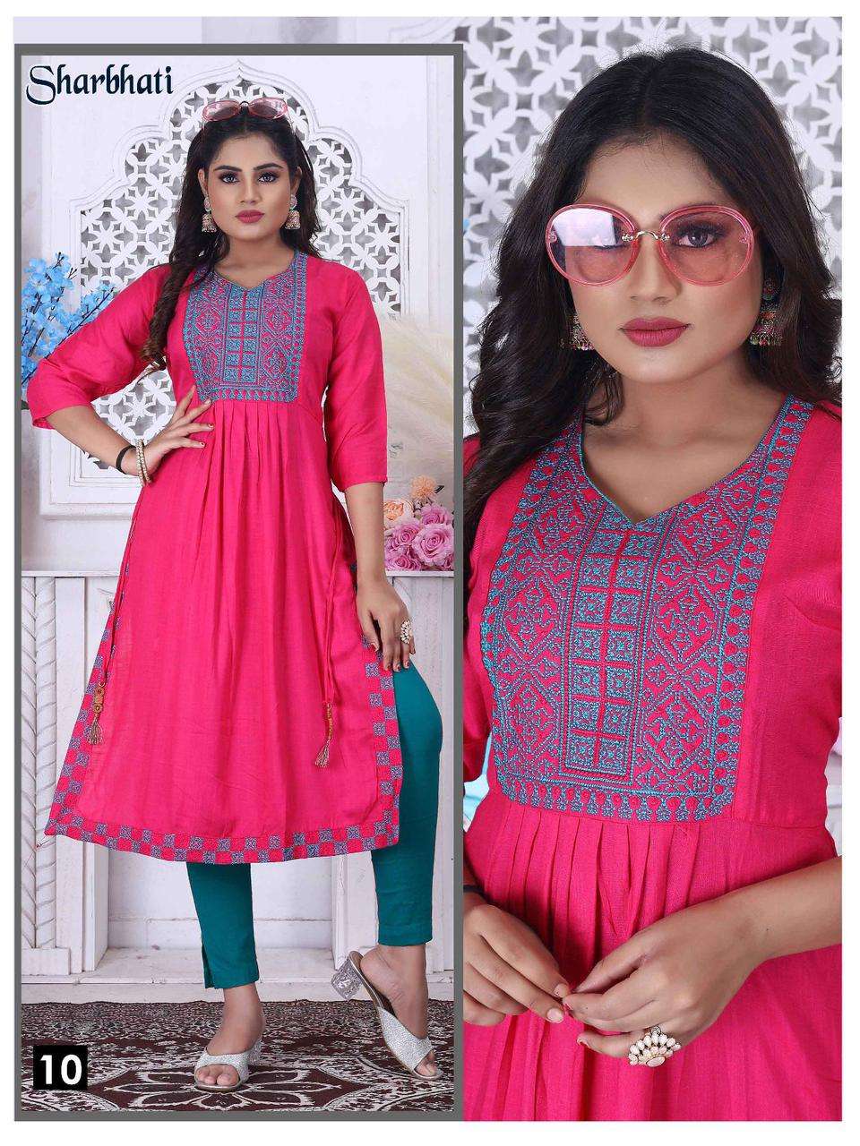 BEAUTY QUEEN SHARBHATI VOL.1 Naira Cut Kurti Wholesale catalog