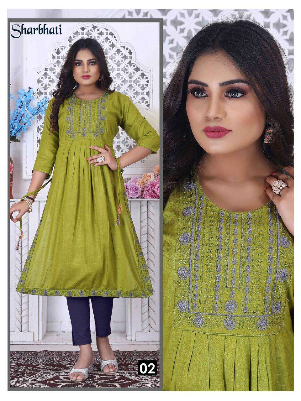 BEAUTY QUEEN SHARBHATI VOL.1 Naira Cut Kurti Wholesale catalog