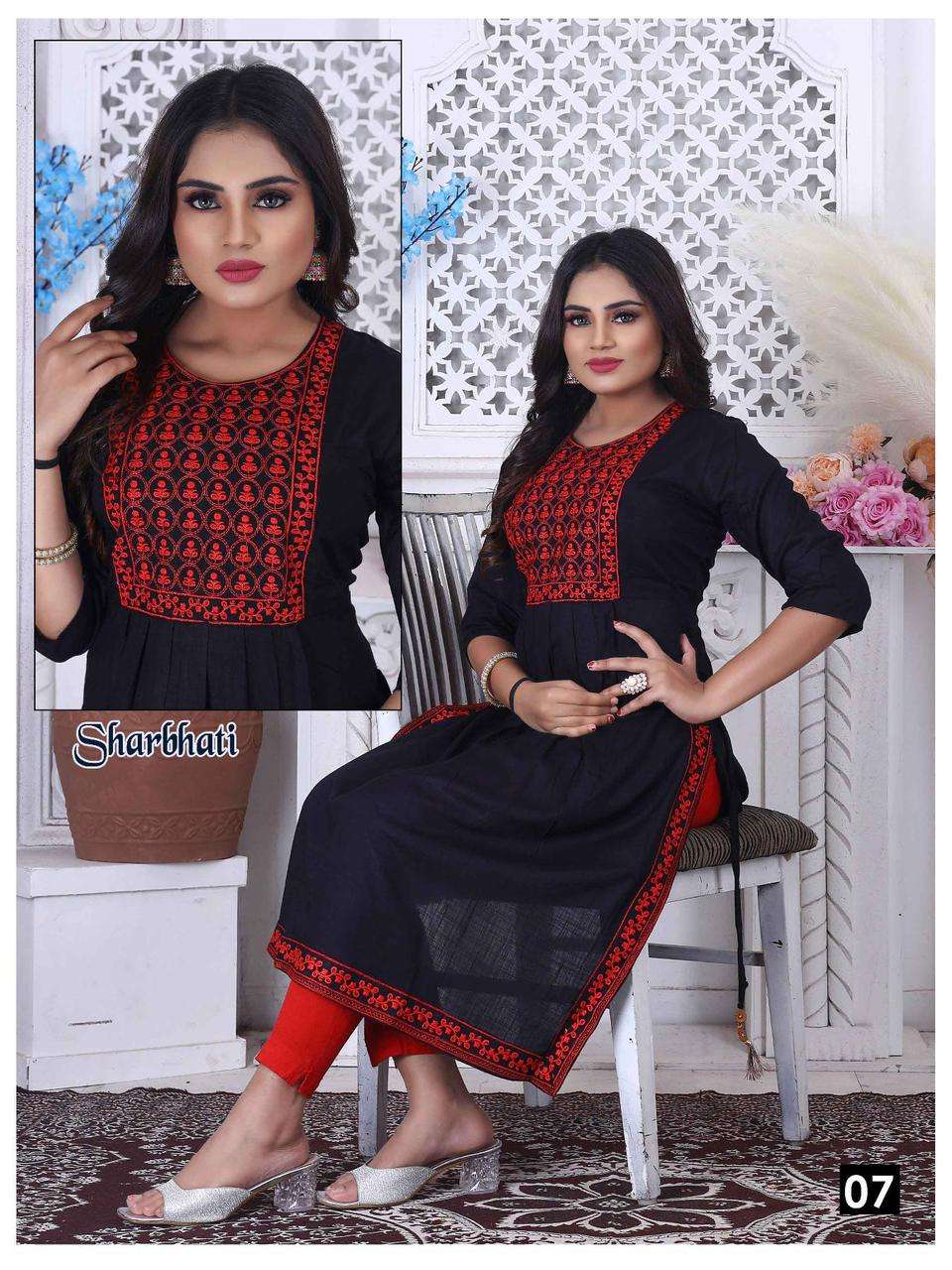 BEAUTY QUEEN SHARBHATI VOL.1 Naira Cut Kurti Wholesale catalog