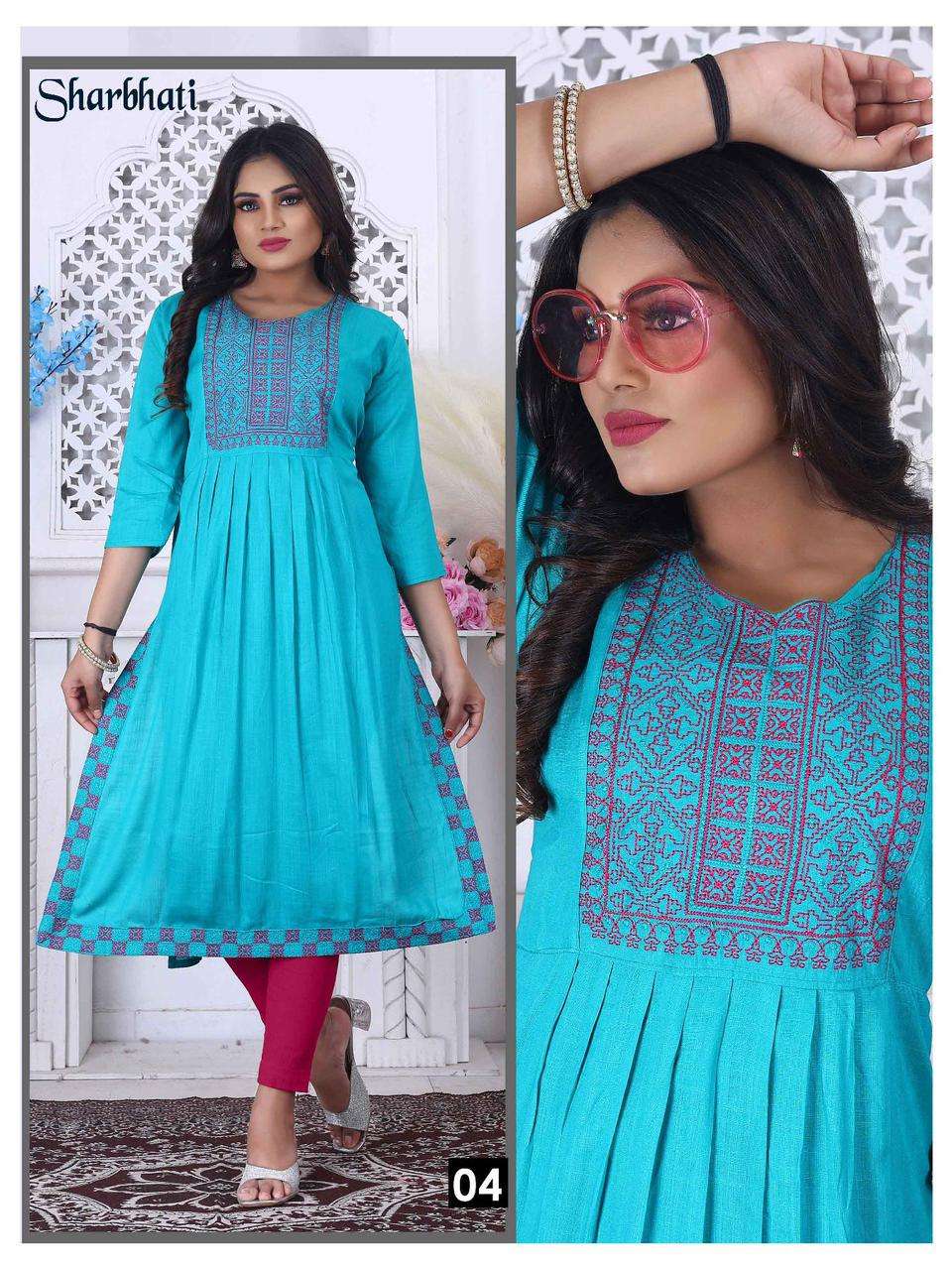 BEAUTY QUEEN SHARBHATI VOL.1 Naira Cut Kurti Wholesale catalog