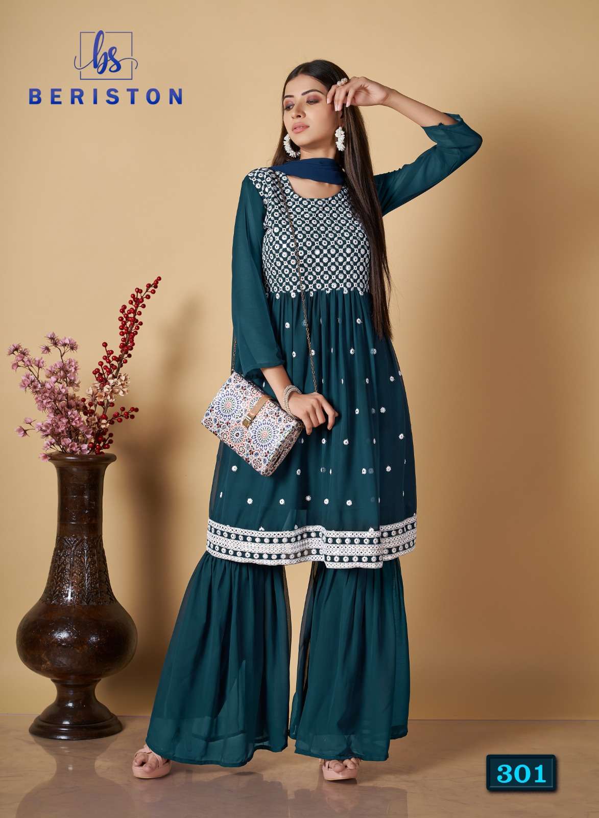 Beriston BS Vol 3 Readymade Salwar Suits and Kurtis Wholesale catalog