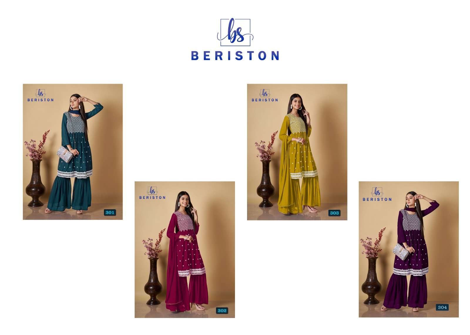 Beriston BS Vol 3 Readymade Salwar Suits and Kurtis Wholesale catalog