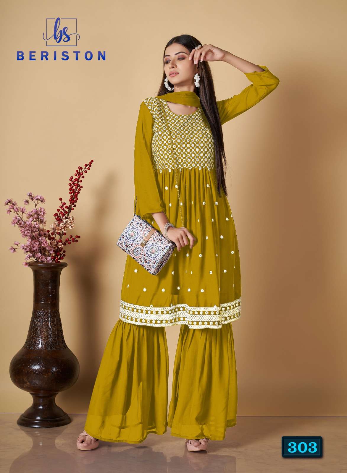Beriston BS Vol 3 Readymade Salwar Suits and Kurtis Wholesale catalog