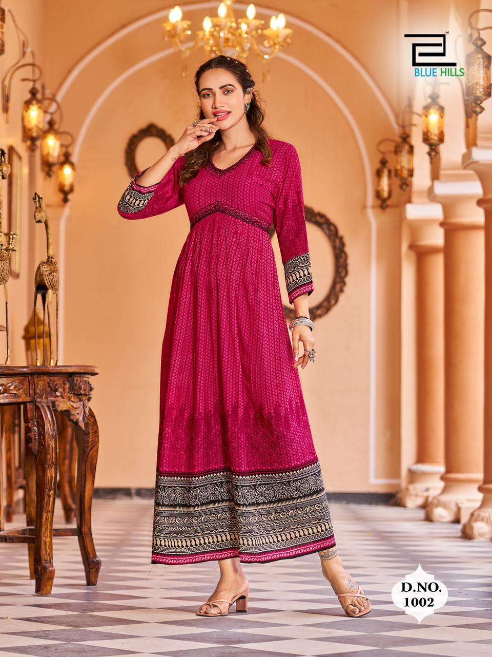 BLUE HILLS  Monaco ALIA Cut  Kurti Wholesale catalog