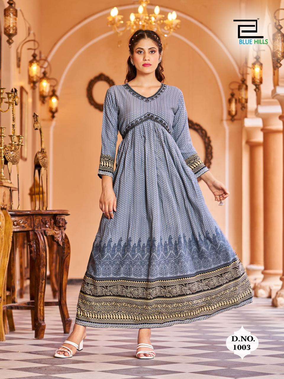 BLUE HILLS  Monaco ALIA Cut  Kurti Wholesale catalog