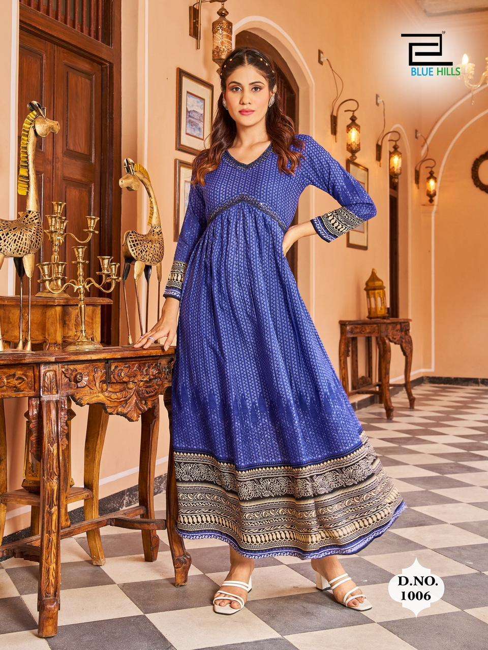 BLUE HILLS  Monaco ALIA Cut  Kurti Wholesale catalog