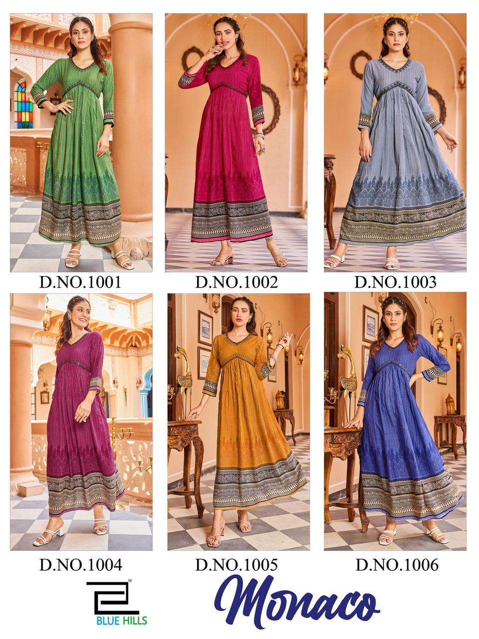 BLUE HILLS  Monaco ALIA Cut  Kurti Wholesale catalog
