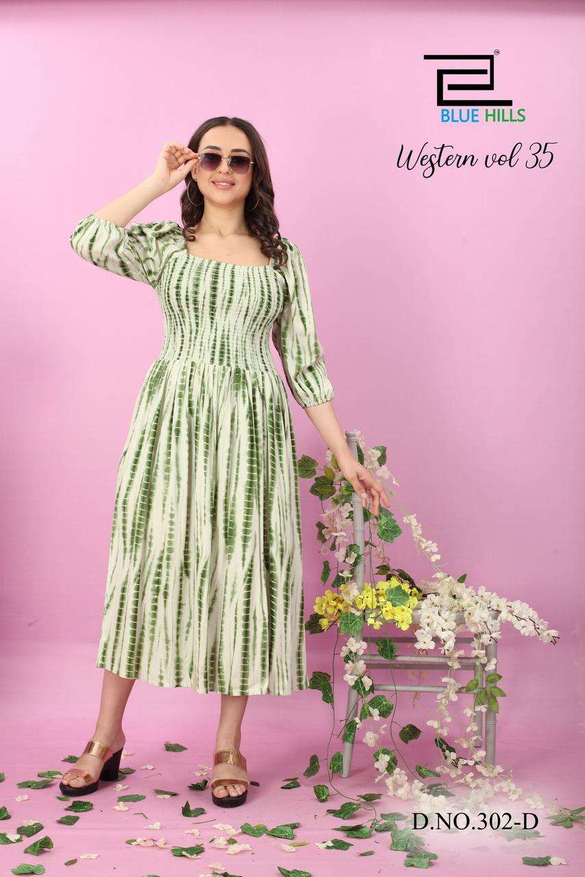 Blue Hills Western Vol 35 Kurti Wholesale catalog
