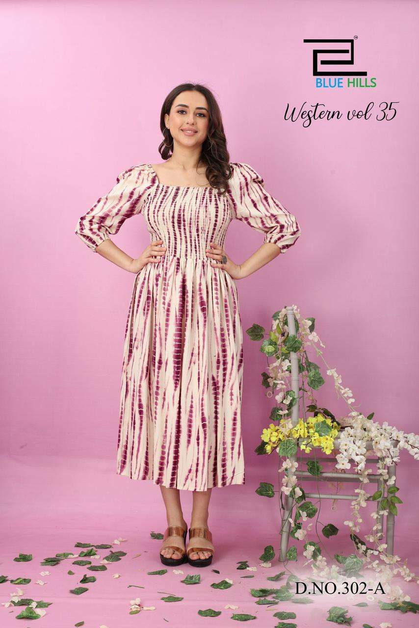 Blue Hills Western Vol 35 Kurti Wholesale catalog