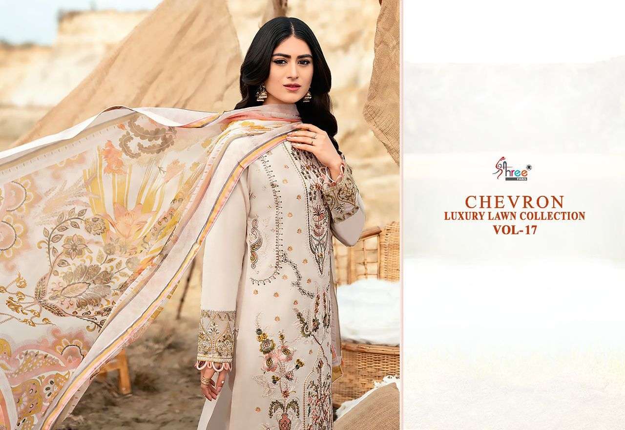 CHEVRON LUXURY LAWN COLLECTION VOL-17 COTTON Salwar Kameez Wholesale catalog