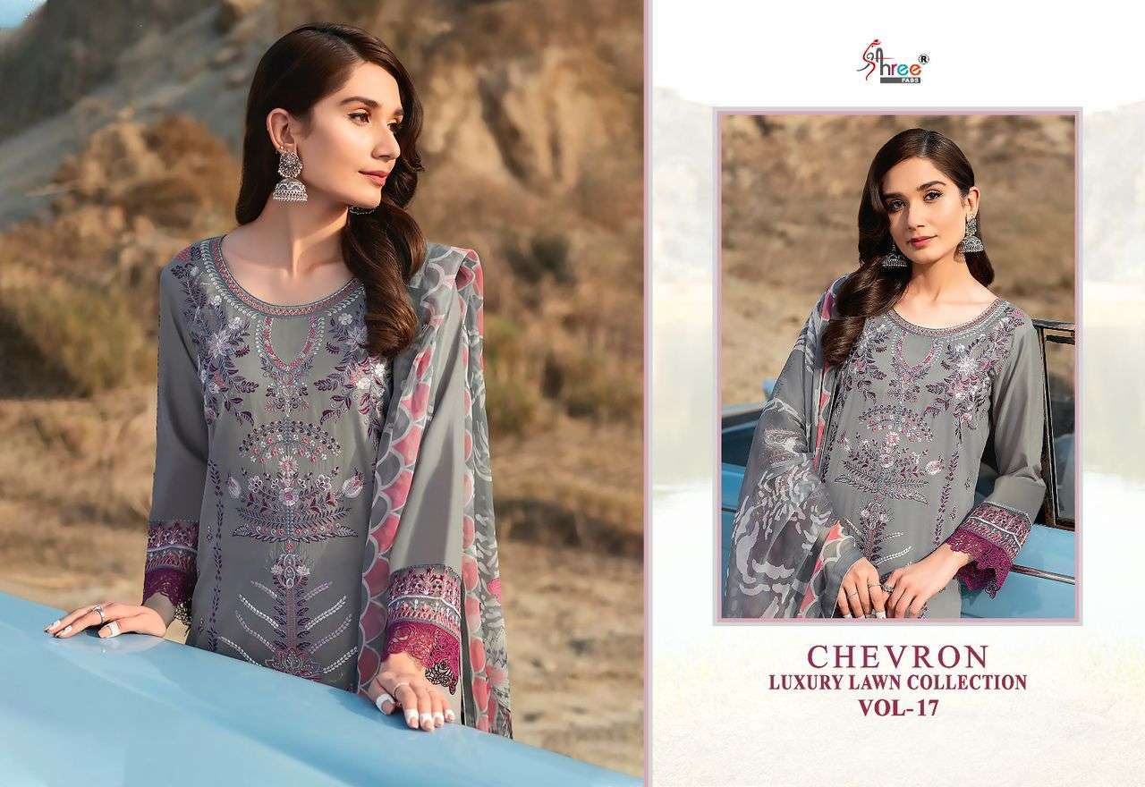 CHEVRON LUXURY LAWN COLLECTION VOL-17 COTTON Salwar Kameez Wholesale catalog