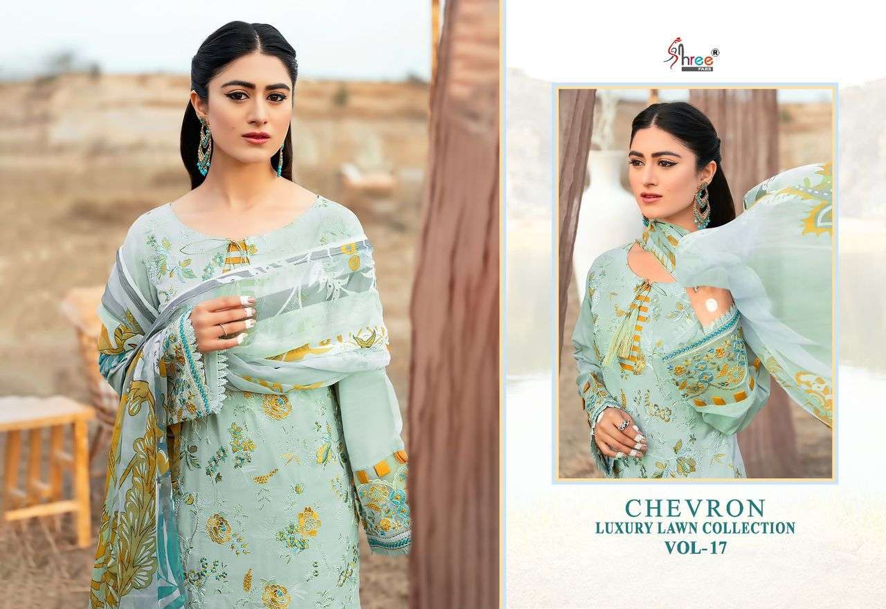 CHEVRON LUXURY LAWN COLLECTION VOL-17 COTTON Salwar Kameez Wholesale catalog