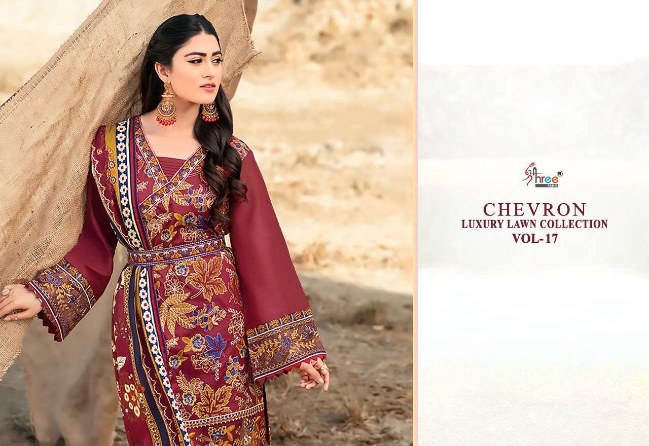 CHEVRON LUXURY LAWN COLLECTION VOL-17 COTTON Salwar Kameez Wholesale catalog