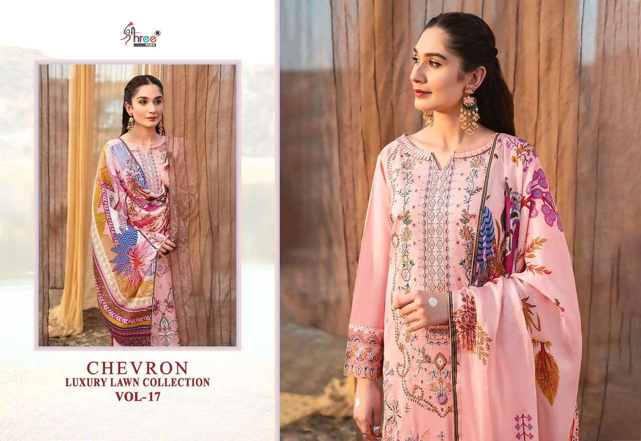 CHEVRON LUXURY LAWN COLLECTION VOL-17 COTTON Salwar Kameez Wholesale catalog
