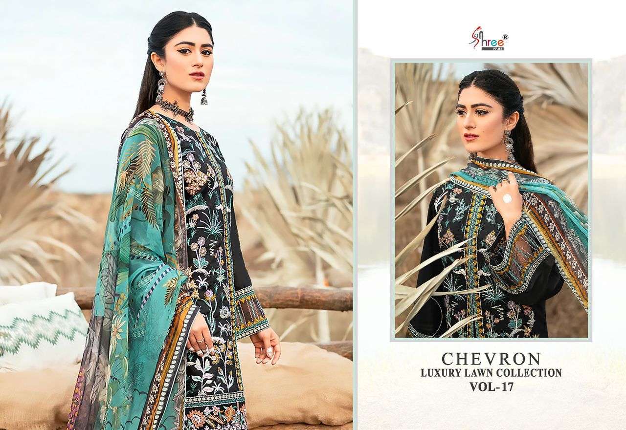 CHEVRON LUXURY LAWN COLLECTION VOL-17 COTTON Salwar Kameez Wholesale catalog