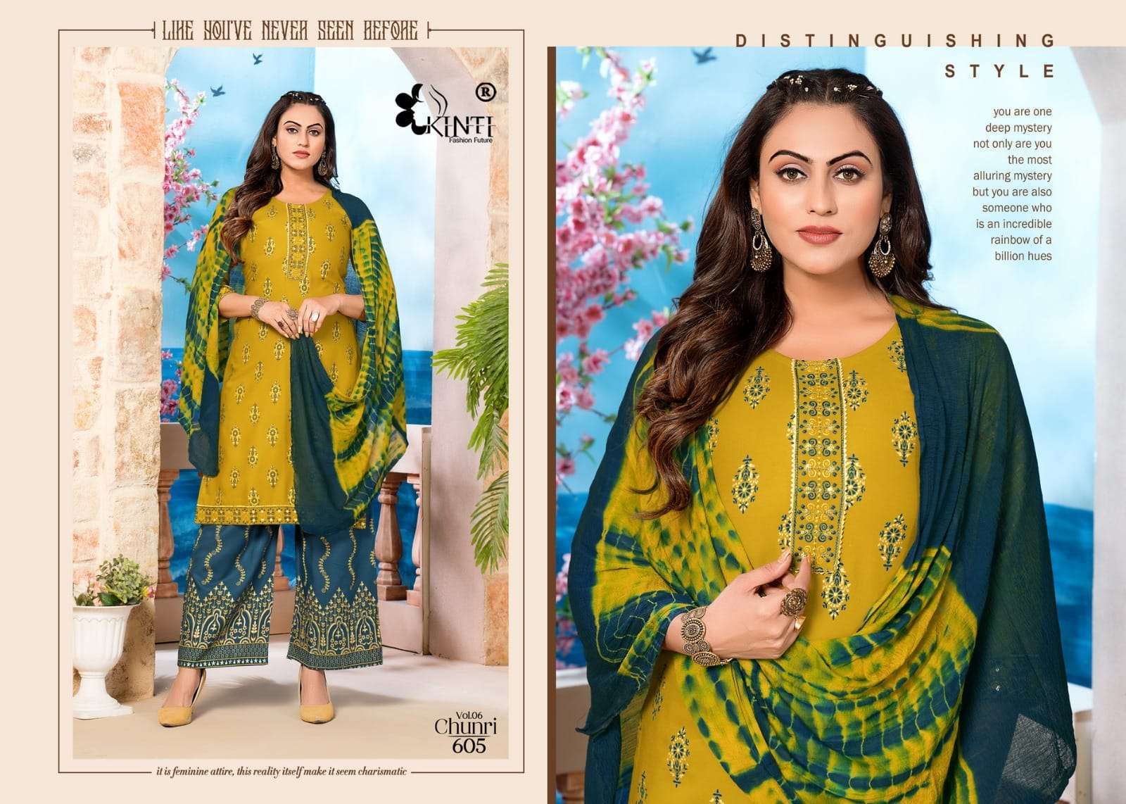 KINTi  By Chunri Plazo Top and Duptta RAYON Kurti Wholesale catalog