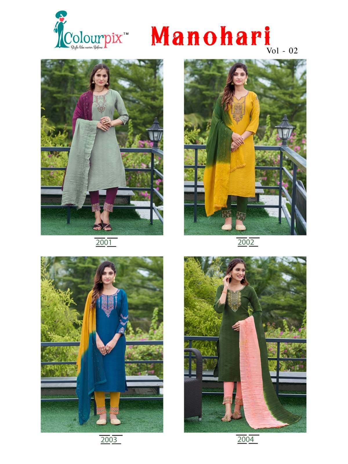 COLOURPIX MANOHARI  VOL.2 Reyon Kurti Wholesale catalog