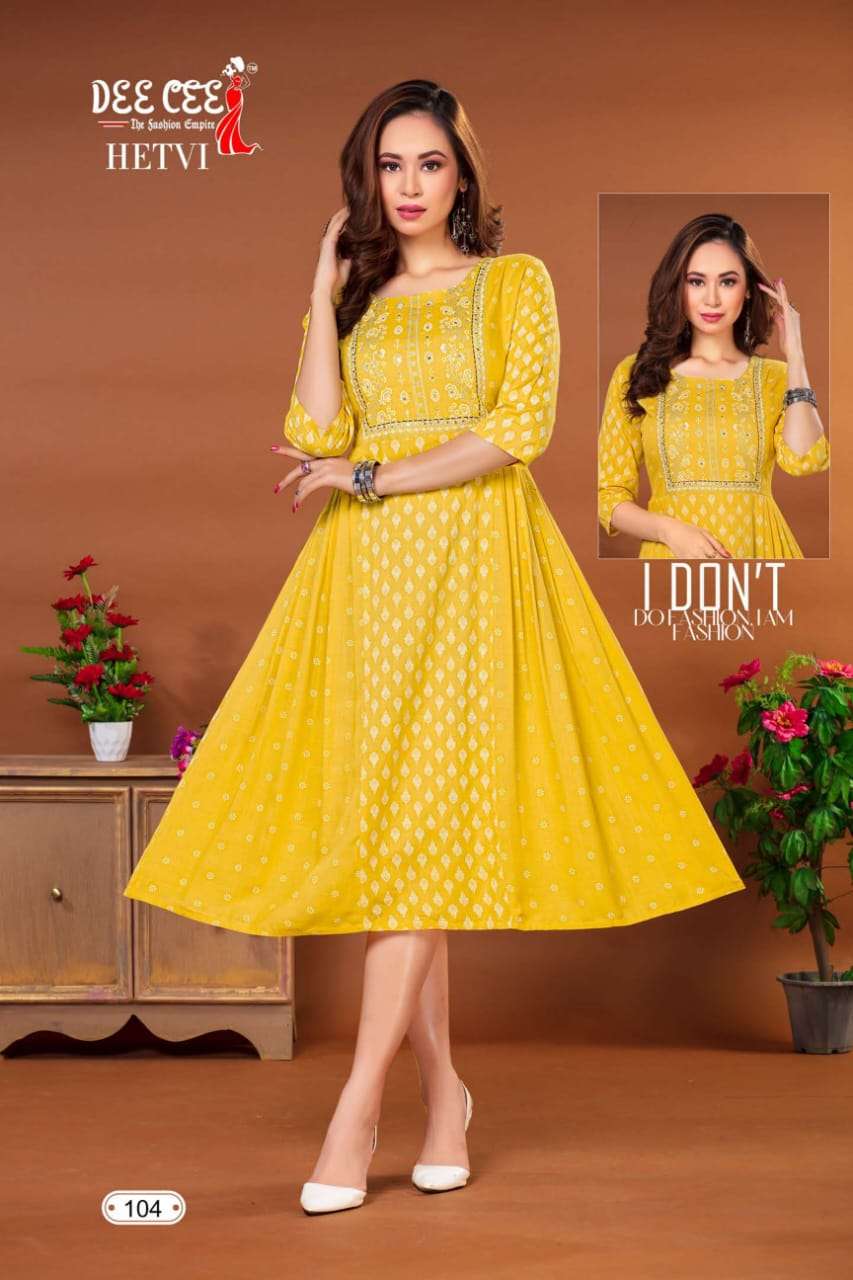DeeCee HETVI Kurti Wholesale catalog