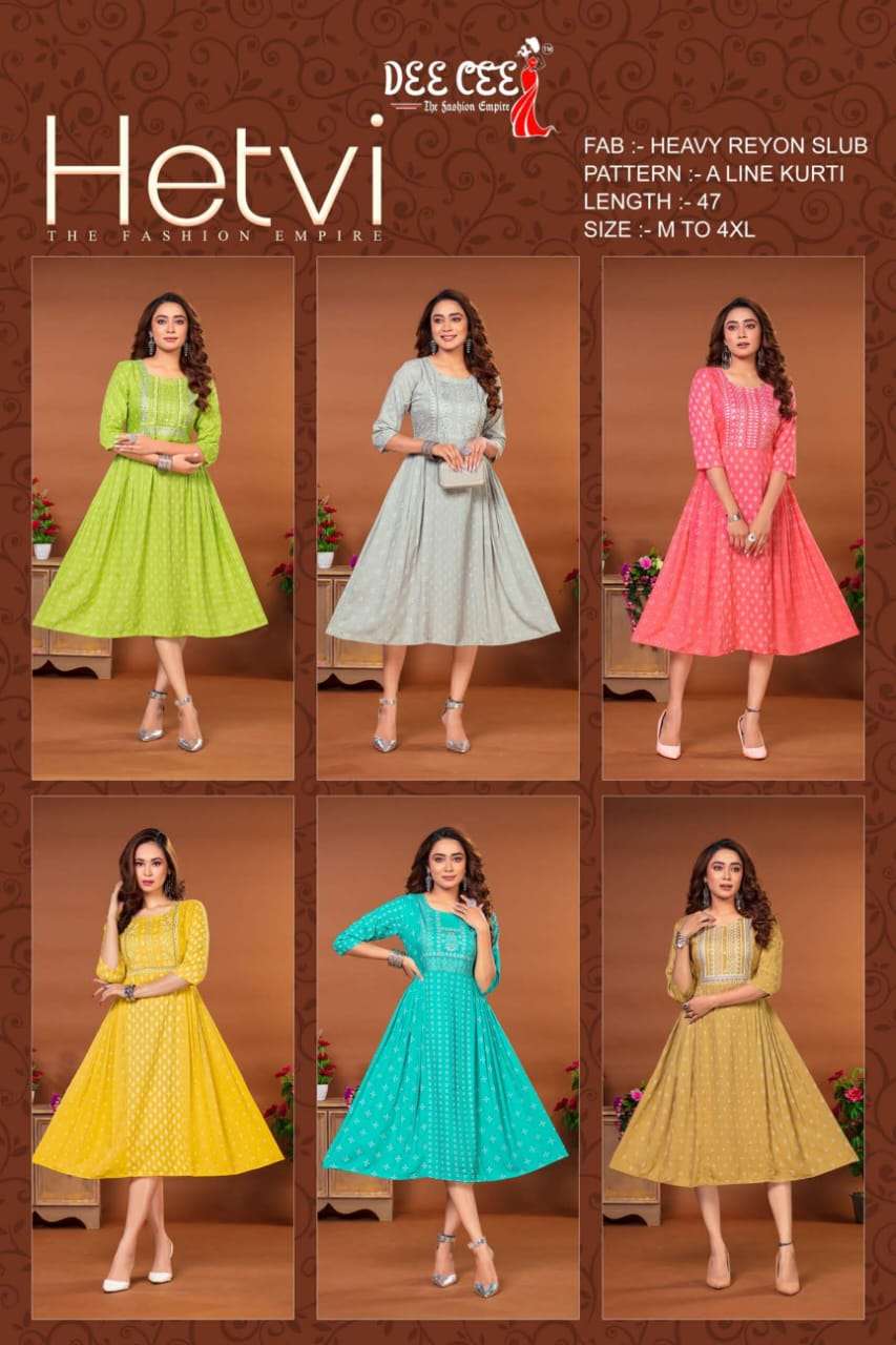 DeeCee HETVI Kurti Wholesale catalog