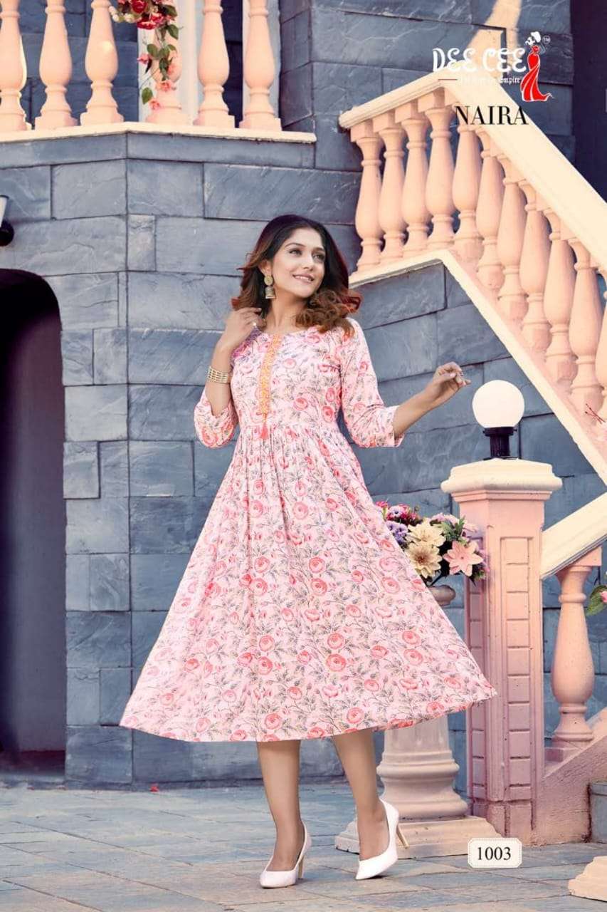Deecee Naira Heavy Mal Print  Kurti Wholesale catalog