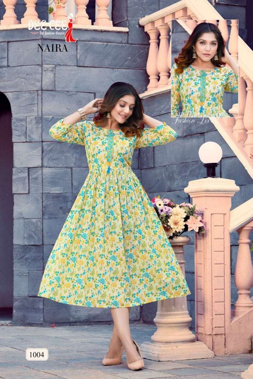 Deecee Naira Heavy Mal Print  Kurti Wholesale catalog