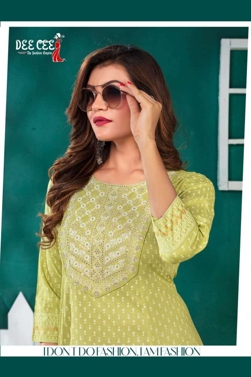 DEECEE PAHAL RIYON  Kurti Wholesale catalog