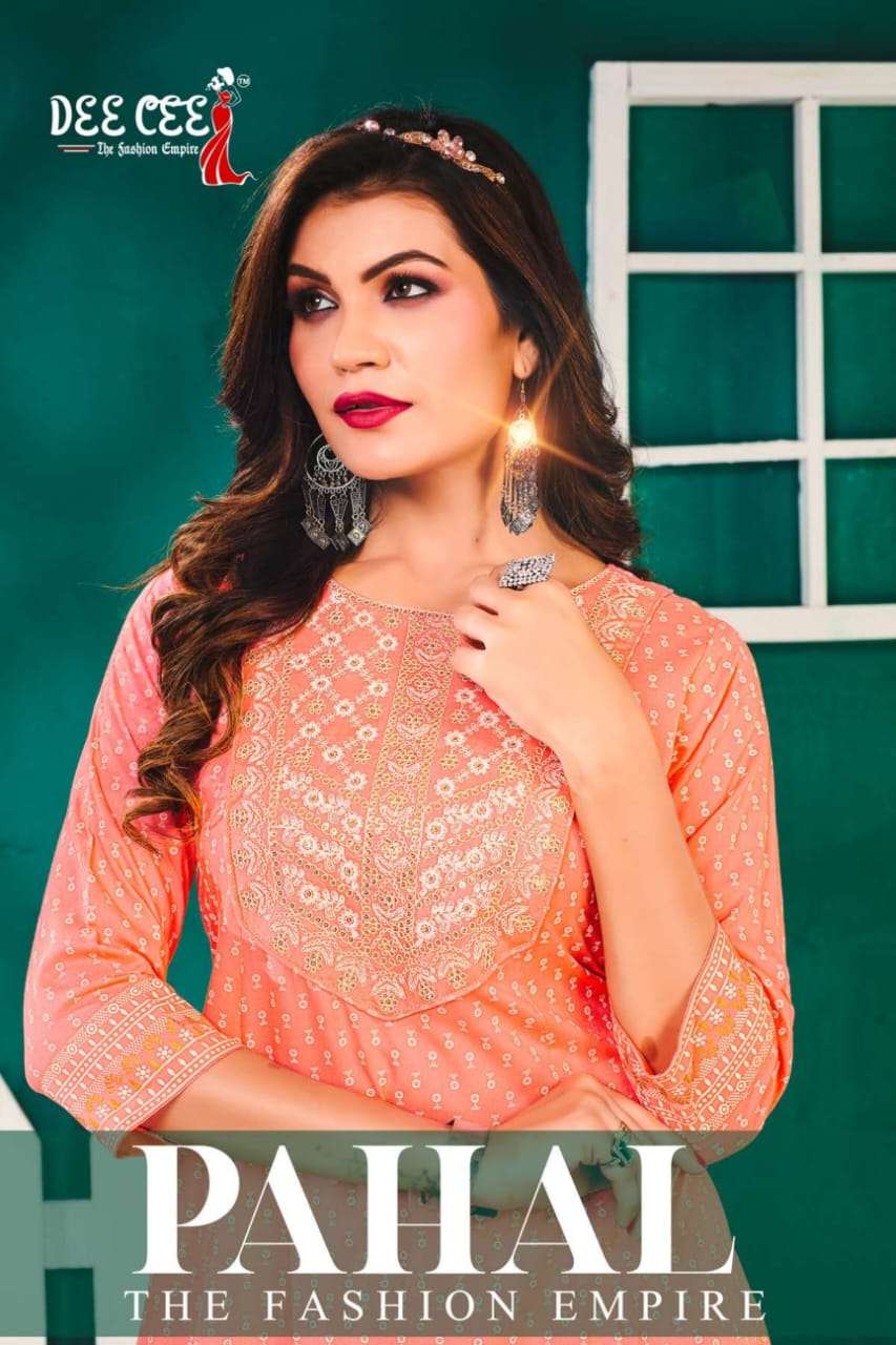 DEECEE PAHAL RIYON  Kurti Wholesale catalog