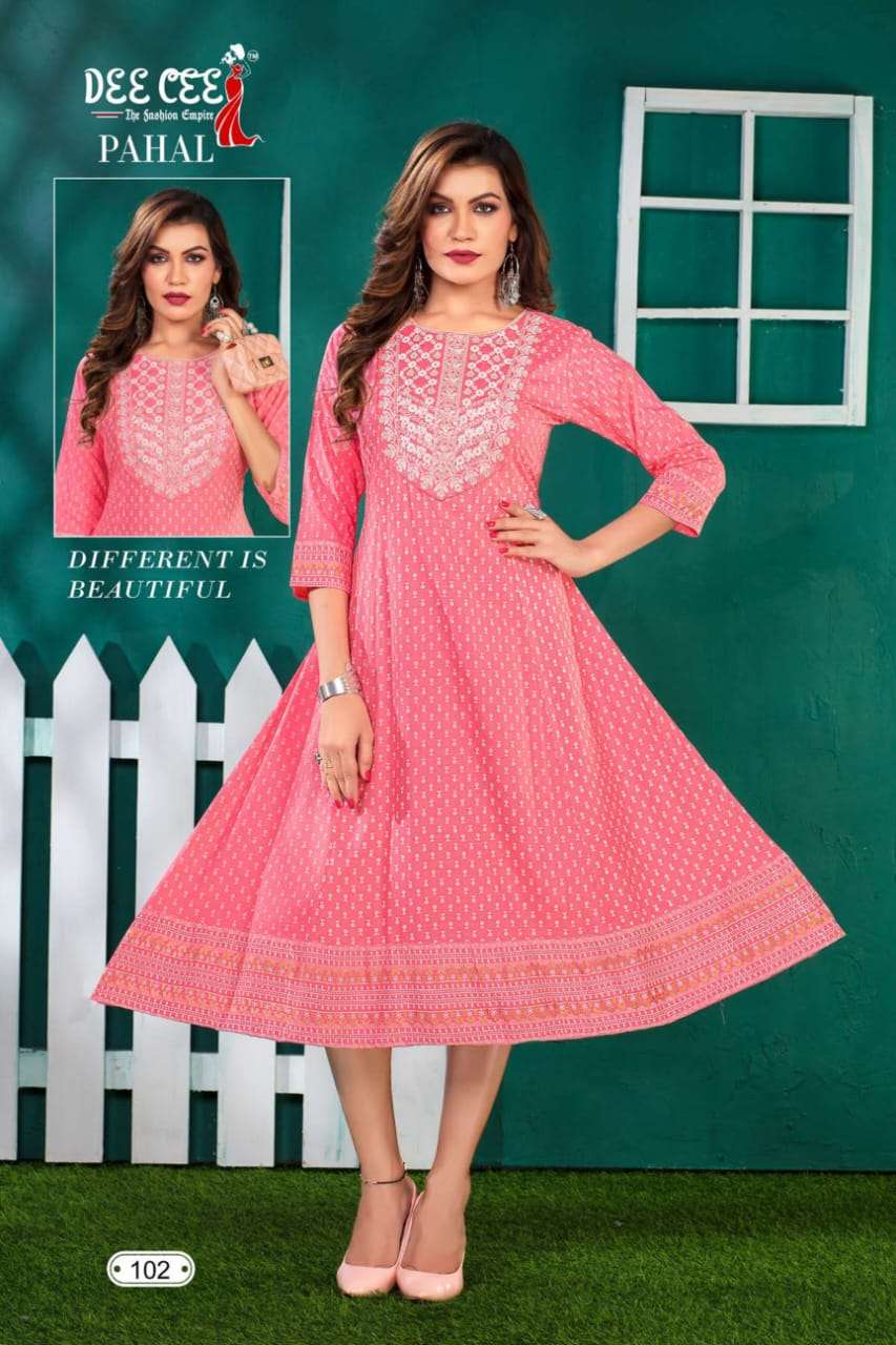 DEECEE PAHAL RIYON  Kurti Wholesale catalog