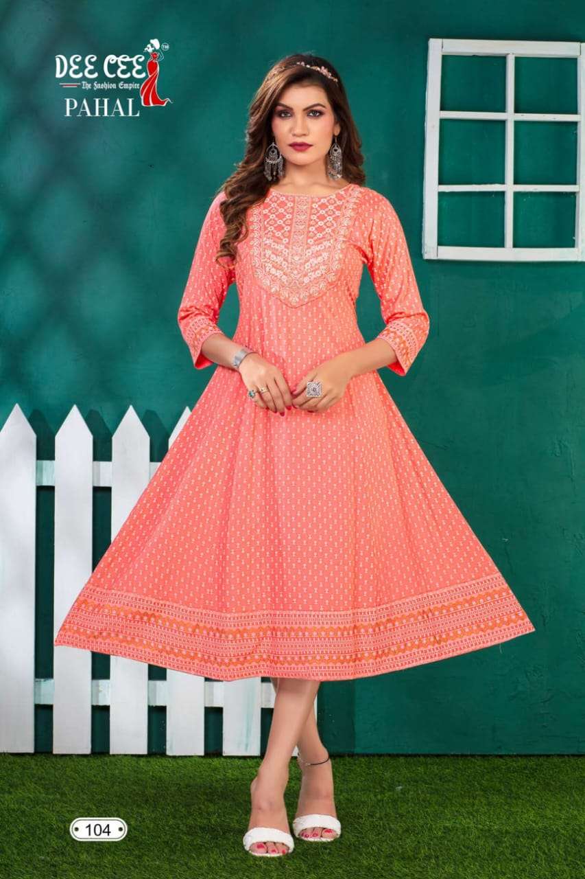 DEECEE PAHAL RIYON  Kurti Wholesale catalog