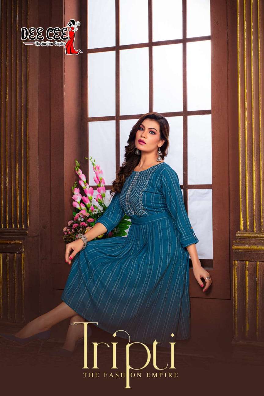 DeeCee TRIPTI RIYON Kurti Wholesale catalog
