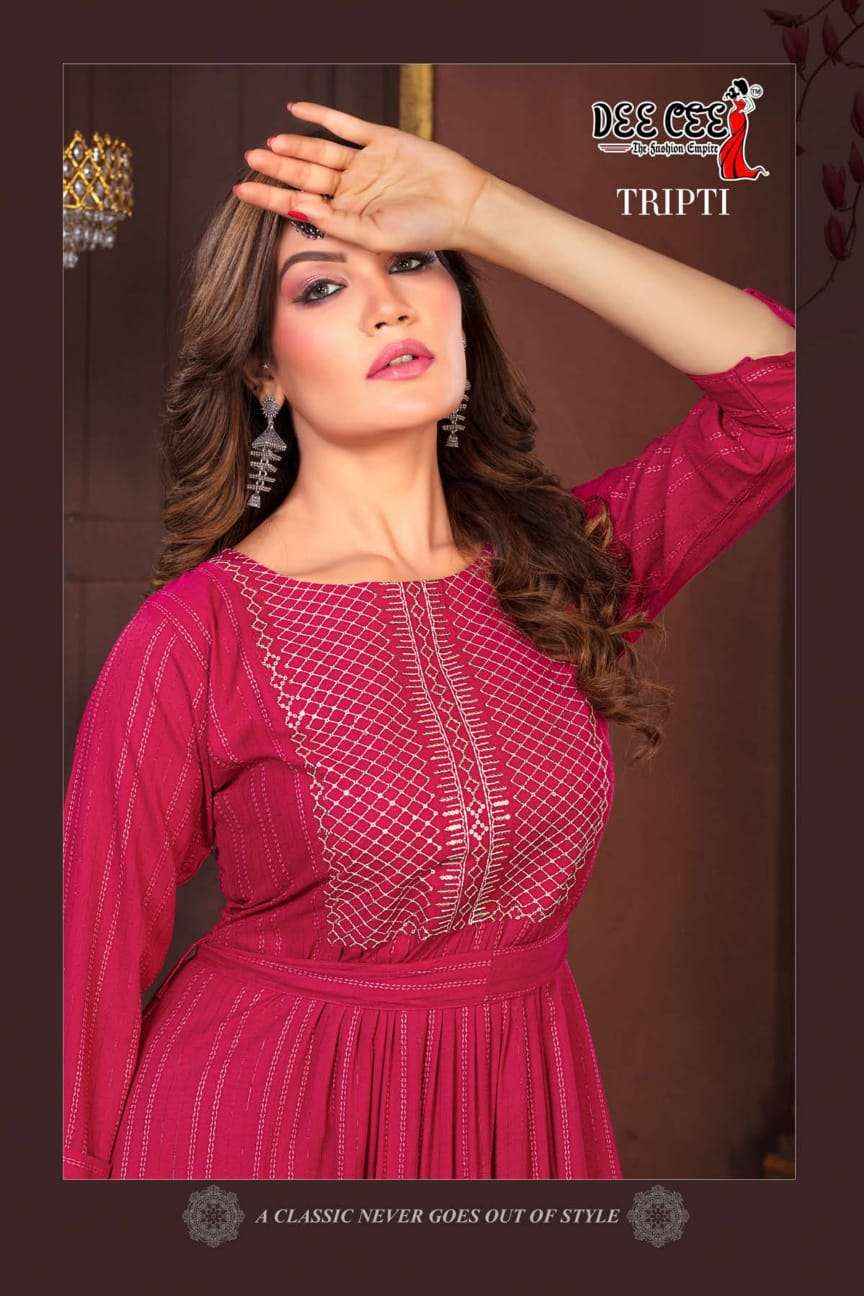 DeeCee TRIPTI RIYON Kurti Wholesale catalog