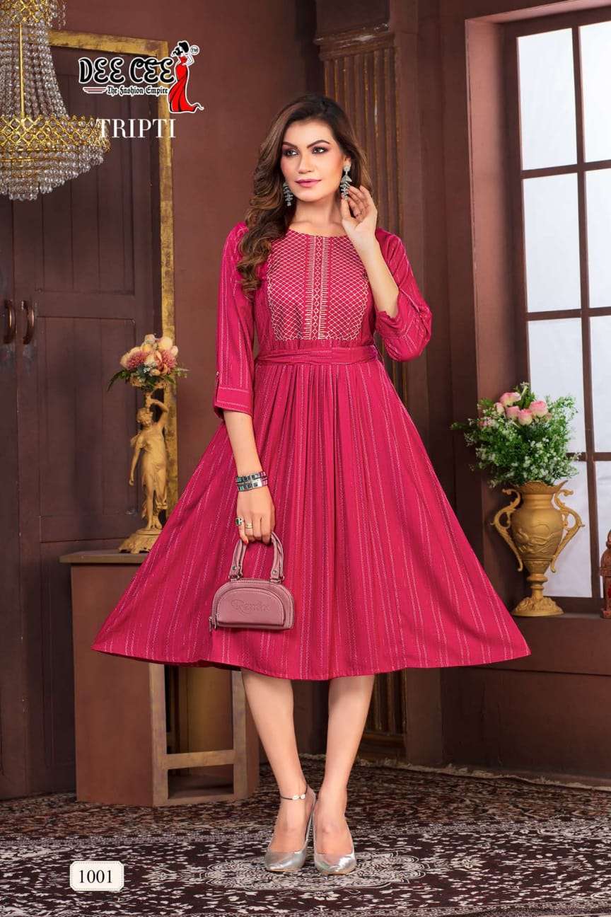 DeeCee TRIPTI RIYON Kurti Wholesale catalog